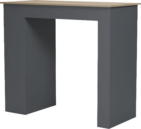 Riff Τραπέζι Μπαρ Ξύλινο Ανθρακί 120x55x105εκ.