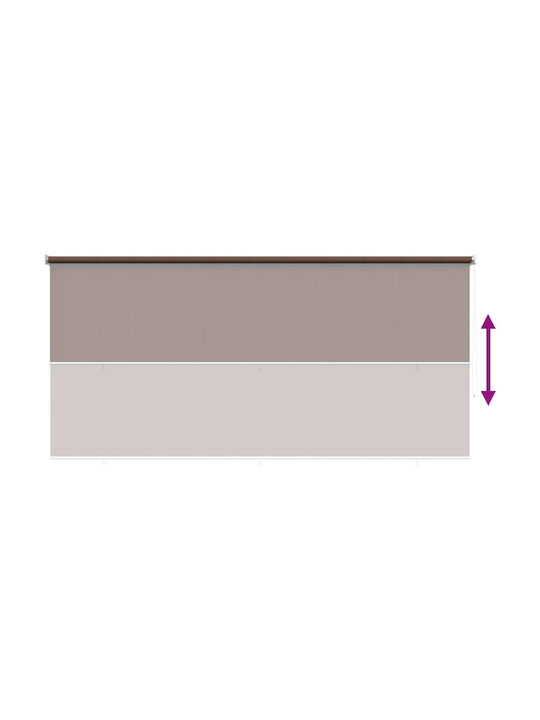 vidaXL Ρollorollos Partieller Blackout Braune P240xH140cm 42036151