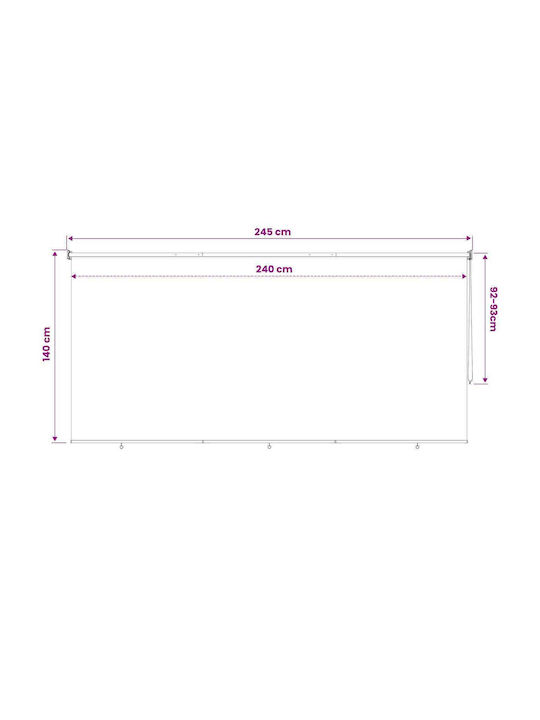 vidaXL Ρollorollos Partieller Blackout Braune P240xH140cm 42036151