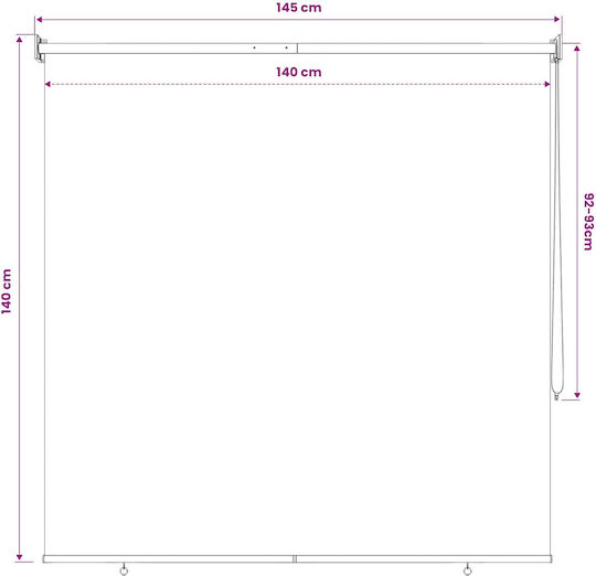 vidaXL Roller Blinds Partial Blackout Black W140xH140cm 42036068