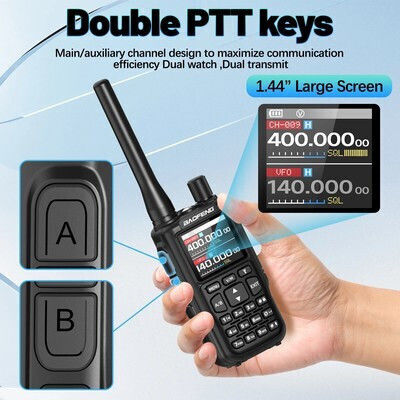 Baofeng MINI-5 Ασύρματος Πομποδέκτης UHF/VHF 5W με Έγχρωμη Οθόνη