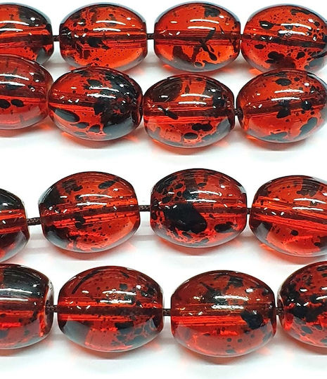 Roloi Komboloi Worry Beads with 17 Beads Length 32cm Red
