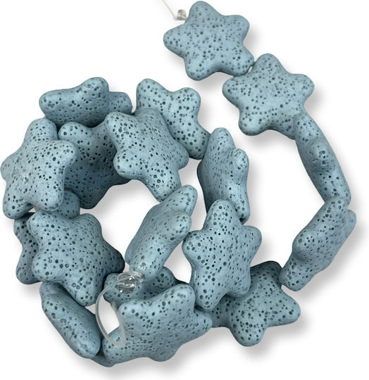 Natural Lava Starfish Blue Petrol 25mm – Series 40cm