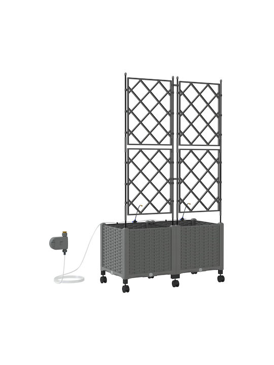 vidaXL Set 2 Ghivece Plasice Gri Deschis