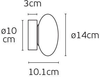 Wall Lamp with Integrated LED and Warm White Light Black