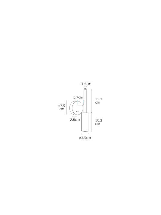 Wall Lamp with Integrated LED and Warm White Light Black