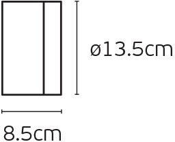 Wall Lamp with Integrated LED and Warm White Light
