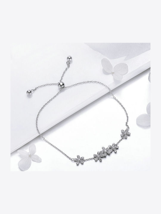 Trusky Damentrussky Armbänder mit Blumenmuster aus Silber mit Zirkon 21cm Trusky Damentrussky Armbänder mit Blumenmuster aus Silber mit Zirkon 21cm