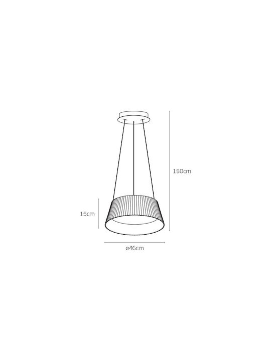Lumini Suspendate Alb LED Cu Lumină Alb Cald