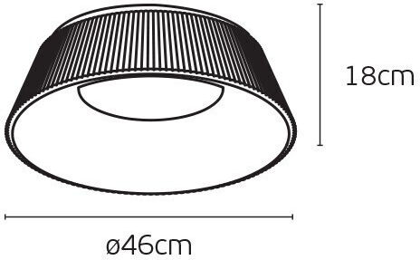 VK Lighting White LED Pendant Ceiling Light with Warm White Light