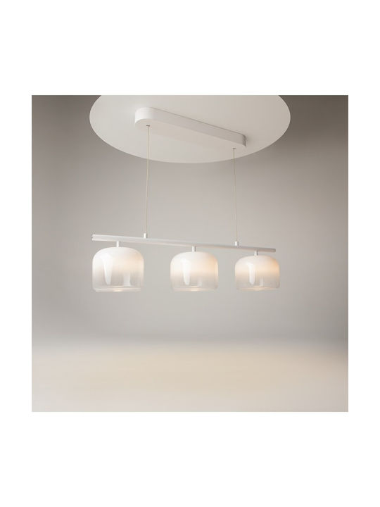 Maytoni Spirito Lumini Suspendate Înălțime Reglabilă Alb LED cu Lumină Alb Cald 80x18cm