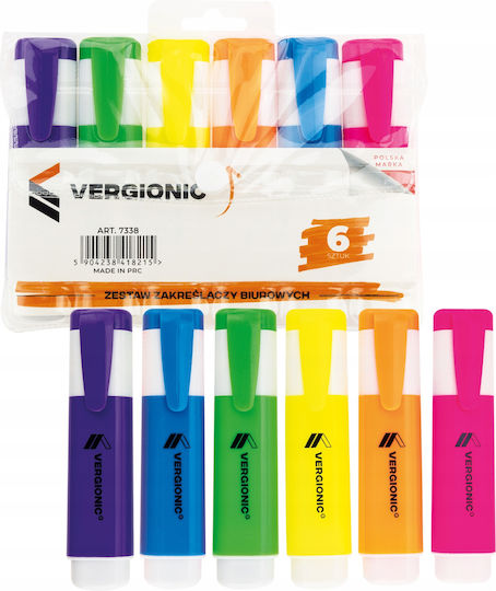 Vergionic Vergionic Markers Für Unterstreichen Pastellfarben Set 6 Stück