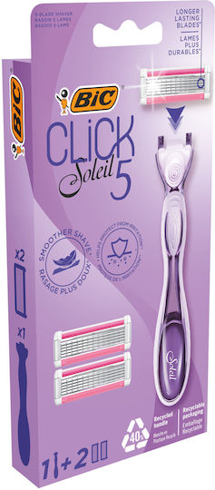Bic Soleil Click 5 Women's Razor 2 Precision Blade Refills