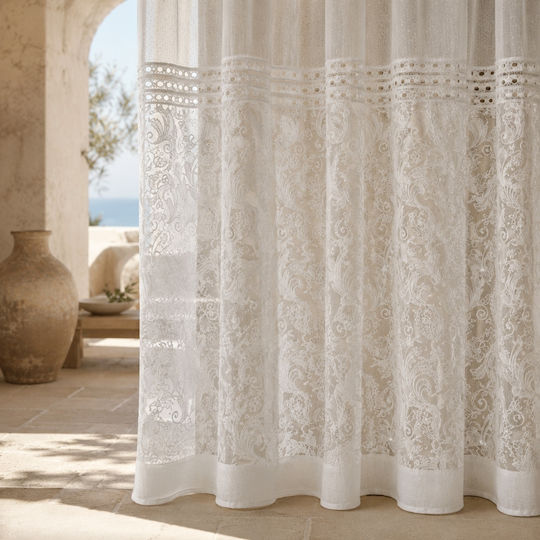 My Home Luxury Κουρτίνα με Τρουκς Λευκή 270x270εκ.