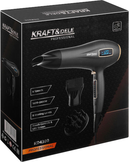 Kraft & Dele Uscător de Păr Profesional cu Difuzor 2400W
