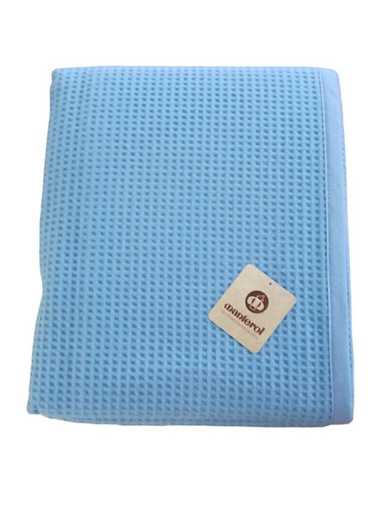 Manterol Casa Malta Pique Single Blanket 160x240cm Blue Roi