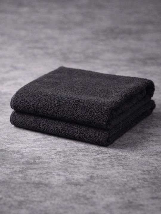 SteweHome Facecloth 50x90cm Black 2 Pieces