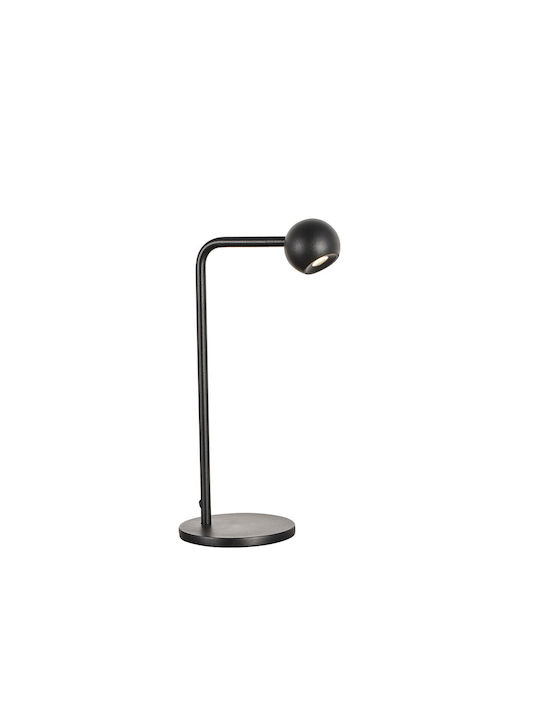 Metallisches Tischlampen LED mit Schwarzem Hut und Basis