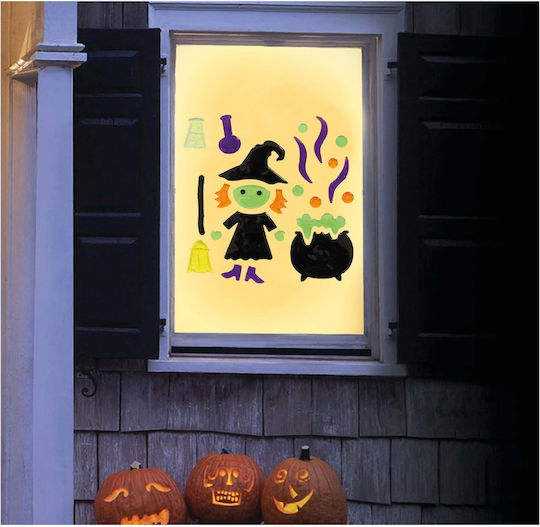 Halloween Gel-Decorations Hexe Zauberin