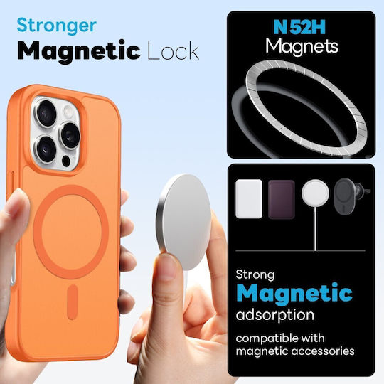 Northjo Protection Set 5 in 1 360 Full Cover Plastic Orange iPhone 16 Pro Max