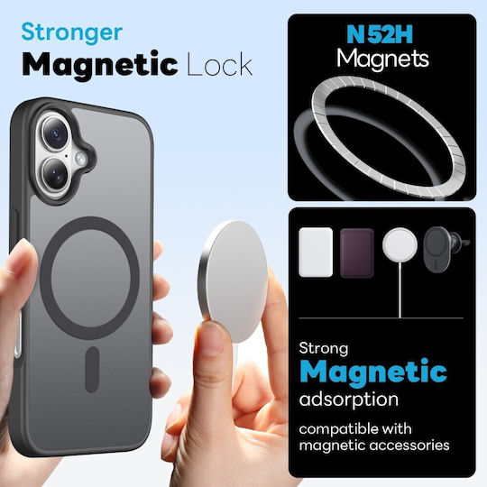 Northjo Σετ Προστασίας 5 1 360 Full Cover Πλαστικό Μαύρο (iPhone 16)