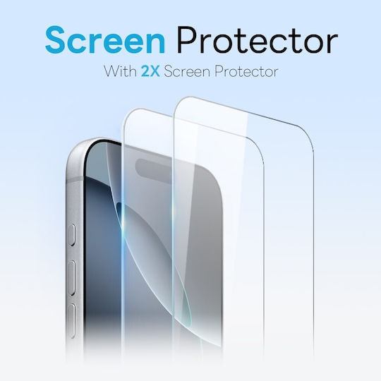 Northjo Protection Set 5 in 1 360 Full Cover Plastic Orange iPhone 16 Pro Max