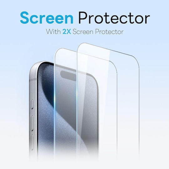 Northjo Protection Set 5 in 1 360 Full Cover Plastic Black iPhone 15 Pro Max