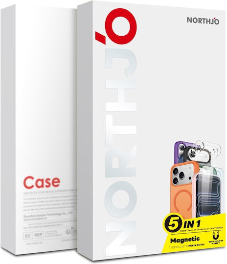 Northjo Protection Set 5 in 1 360 Full Cover Plastic Purple iPhone 14 Pro