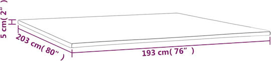 vidaXL Mattress Topper King Size Foam with Removable Cover 193x203x5cm