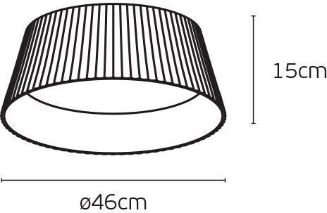 Deckenleuchte Schwarz mit Integrierte LED