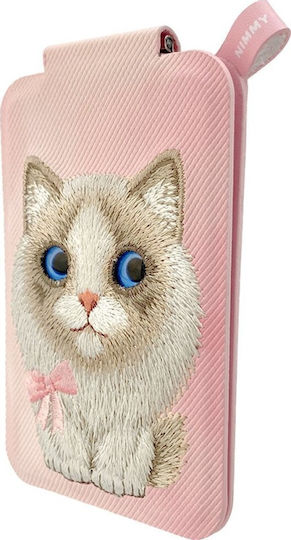 Nimmy Magnetic Wallet Fabric / Synthetic Leather Pink Nimmy Magnetic Phone Wallet Stand