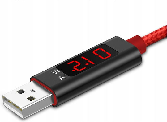 Reinforced Fast Micro Usb Cable Led Meter Koanni