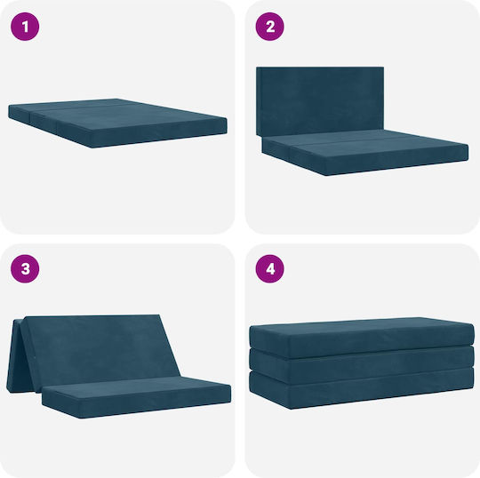 Vielseitiger Sitzsack Pouf Blau 120x67x45cm