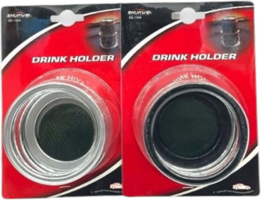 Car Cup Holder 1 Slot with Adhesive Tape in Black Color