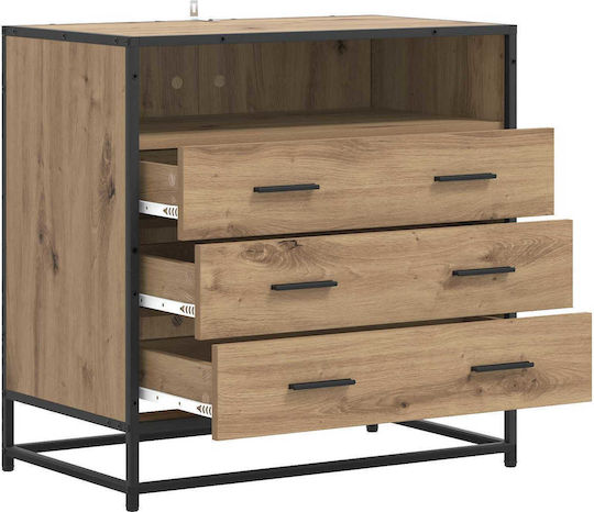 Bedroom Chest of Drawers Wooden Oak 70x41x70cm