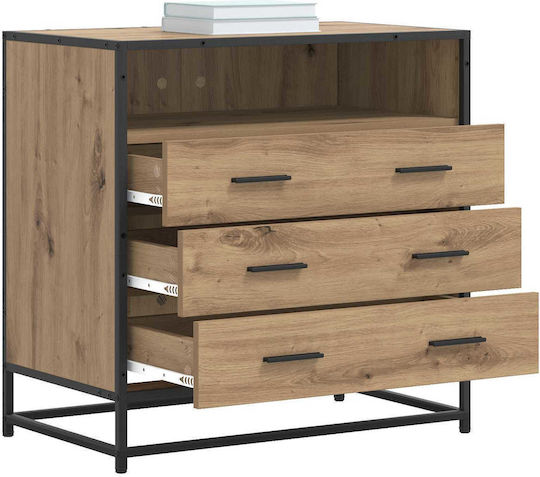 Bedroom Chest of Drawers Wooden Oak 70x41x70cm
