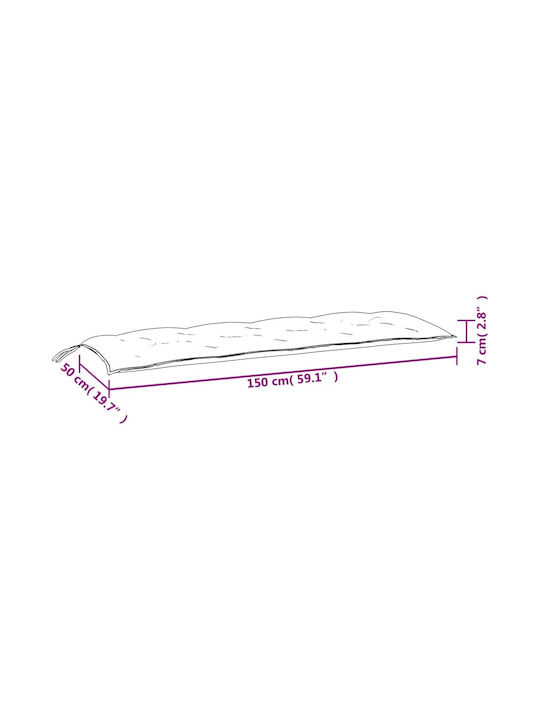vidaXL Perne De Canapea De Grădină Cu Spătar Bej Melanj 2 Buc 50x150 Cm