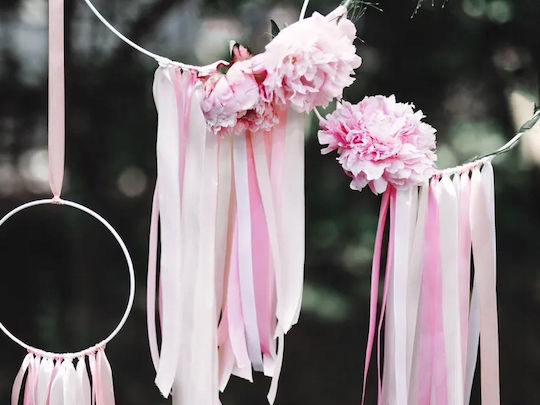 PartyDeco Satin Ribbon Pink 25m