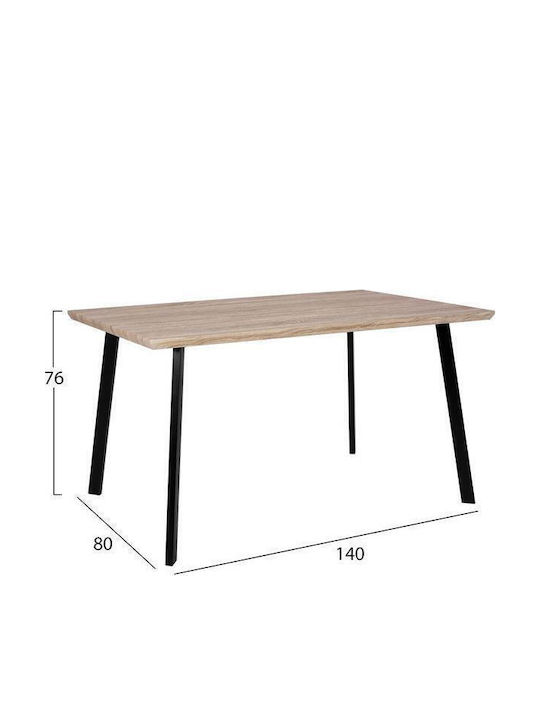 Esszimmer-Set Lady Mit 4 Stühlen 140x80cm