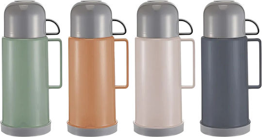 Holstar Plastic / Glass Thermos Glass 1lt Beige with Handle