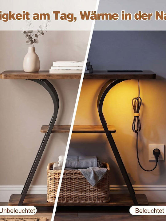 Console Table from Wood & Metal Brown L81.5xW30.5xH79.5cm