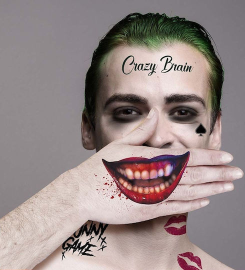 Naughty Temporary Tattoos Mr Smile Joker Lips