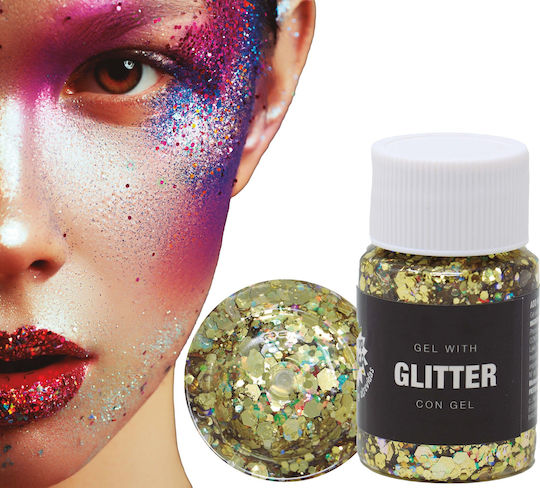Gel Sclipici Machiaj Decorativ Auriu 20g