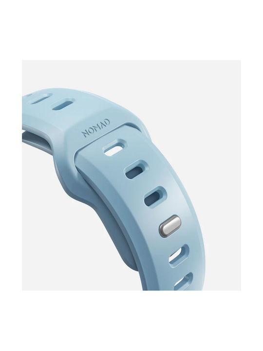 Nomad Tempo Waterproof Fkm Silicone Aluminum Strap Pin Optimized Apple Watch Ultra Series 49mm Tidal Blue Nm009742858