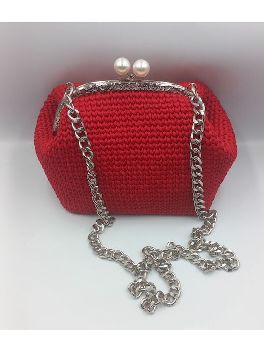 Leather Women's Shoulder Bag Red