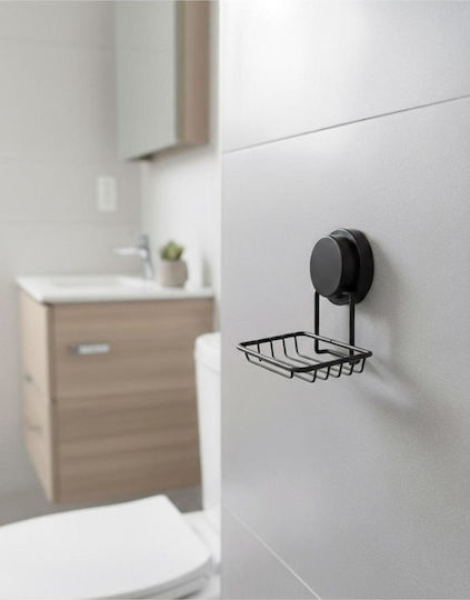 SteweHome SteweHome Badezimmerbox mit Saugnapf Metallische Schwarze