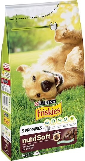 Friskies Friskies Nutri Soft 1.5kg Dry Food for Adult Dogs with Beef Meat and Vegetables