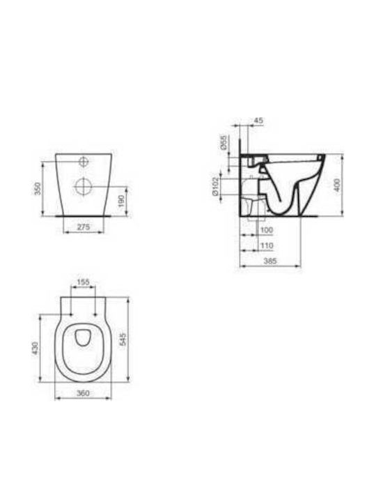 Ideal Standard Konzept Boden-WC Weiß