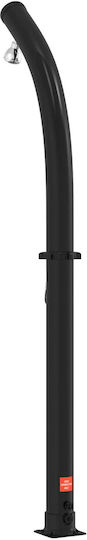 vidaXL Pool Shower Solar Made of PVC 216x15.5x216 cm Black