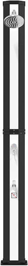 vidaXL Pool Shower Solar Made of PVC 217x18 cm Black